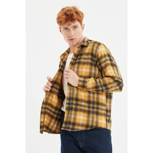 Trendyol Mustard Men Lumberjack Regular Fit Shirt Shirt