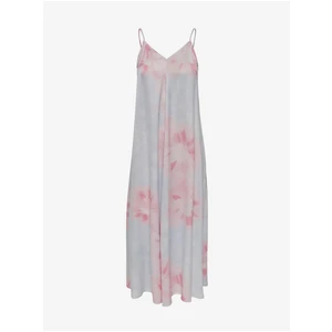 Pink-Blue Patterned Midish dress for Hangers ONLY Tina - Women