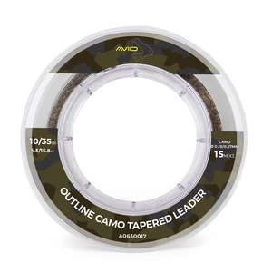 Avid carp šokový vlasec outline camo tapered leaders - 0,28-0,57 mm