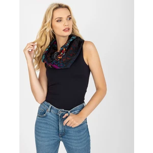 Black scarf with prints