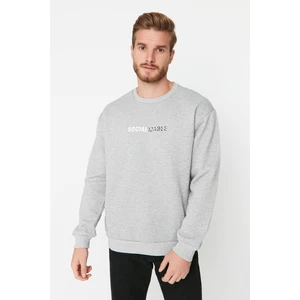 Trendyol Sweatshirt - Gray - Relaxed fit