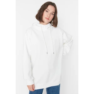 Trendyol Sweatshirt - Ecru - Oversize