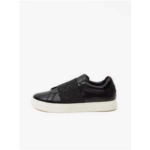 Black Women's Leather Slip on Sneakers Calvin Klein - Women