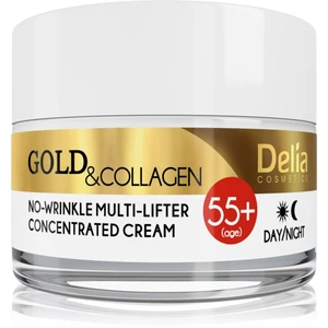 Delia Cosmetics Gold & Collagen 55+ protivráskový krém s liftingovým efektem 50 ml