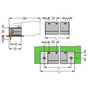 Konektor do DPS WAGO 231-835/001-000, 38.00 mm, pólů 5, rozteč 7.50 mm, 100 ks