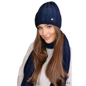 Czapka Kamea Kamea_Set_Hat&Scarf_K.22.253.12_Navy_Blue