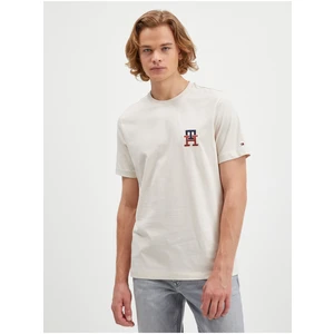 Beige Men's T-Shirt Tommy Hilfiger - Men