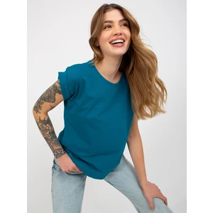 Cotton Women's Navy Basic T-Shirt Revolution