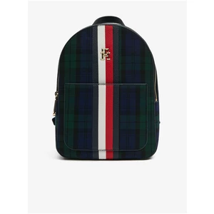Green-blue ladies checkered backpack Tommy Hilfiger - Women