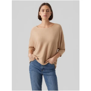 Sweter damski Vero Moda Beige