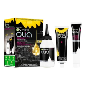 Garnier Olia Big Kit permanentní barva na vlasy odstín 2.0 Black Diamond