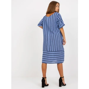 Light purple light oversized striped dress