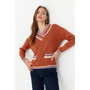 Trendyol Sweater - Brown - Regular fit