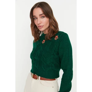 Trendyol Sweater - Green - Regular fit