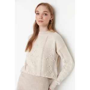 Trendyol Sweater - Beige - Regular fit