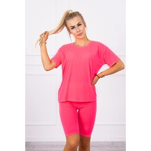 Set of top+leggings pink neon