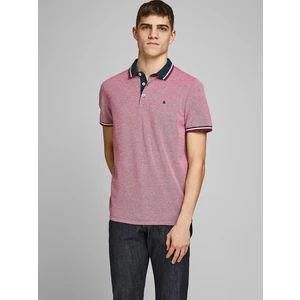 Jack&Jones Pánske polo triko JJEPAULOS POLO SS Noosa Rio Red SLIM FIT XXL