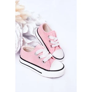 Children's Glitter Sneakers Pink Bling-Bling