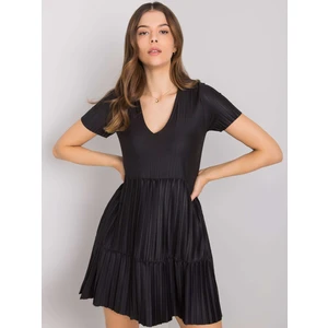 Black Yazmin RUE PARIS pleated dress