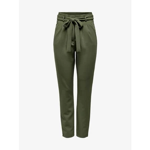 Khaki trousers with tie JDY Tanja - Women