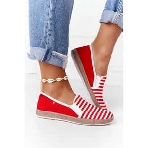 Women's Espadrilles Big Star HH276003 Red-White