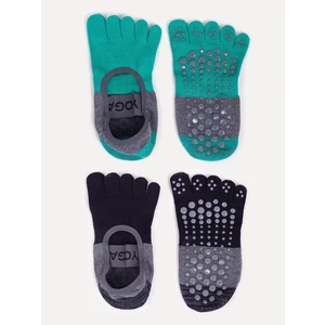 Yoclub Unisex's Socks For Yoga 2-Pack SKS-0016U-AA2A