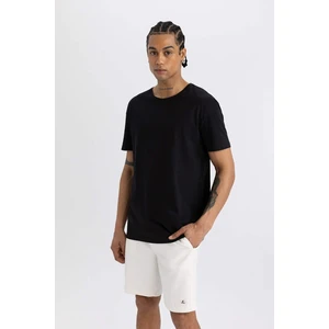 DEFACTO Fit Standard Fit Crew Neck Printed Short Sleeve 100% Cotton T-Shirt A5825ax23sm