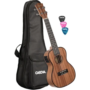 Cascha HH2035E Concert Ukulele Natural