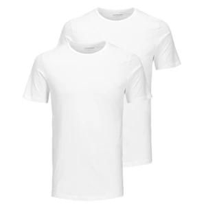 Jack&Jones 2 PACK - pánské triko JACBASIC 12133913 White XL