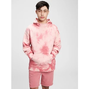 Růžová klučičí dětská mikina dip-dye hoodie