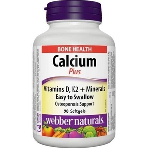 Webber Naturals Calcium Plus K2, D3 and Minerals 90 caps Kapsule