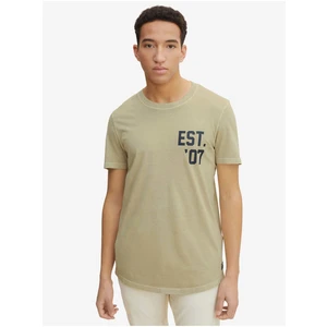 Light Green Men's T-Shirt Tom Tailor Denim - Men's