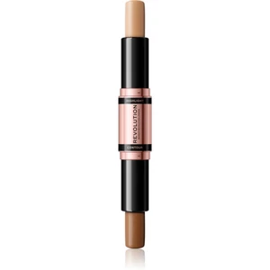 Makeup Revolution Fast Base obojstranná kontúrovacia tyčinka odtieň Medium 2x4,3 g