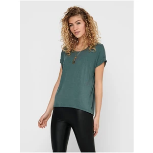 Dark green basic T-shirt ONLY Moster - Women