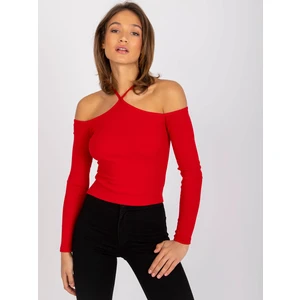 Red Spanish ribbed blouse Caterina RUE PARIS