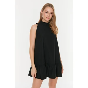 Trendyol Black Petite Stand Collar Dress