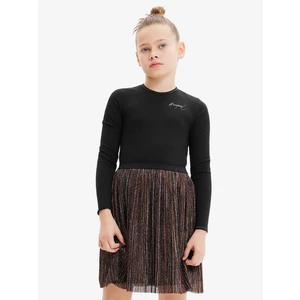 Brown-black girls' dress Desigual Paula - Girls