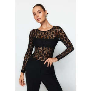 Trendyol Black Knitted Lace Body