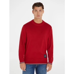 Red men's sweater with silk Tommy Hilfiger - Men