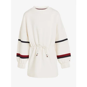 White Girls' Sweatshirt Dress Tommy Hilfiger - Girls