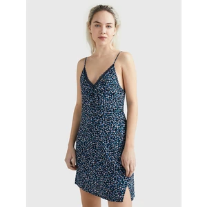 Dark Blue Ladies Floral Dress Tommy Jeans - Ladies