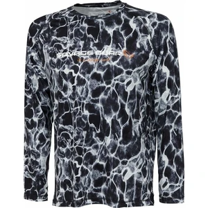 Savage Gear Koszulka Night UV Long Sleeve T-Shirt Black Waterprint S