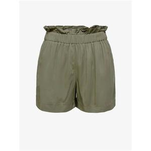 Khaki High Waist Shorts ONLY Caly - Women