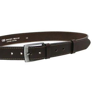 Penny Belts Pánsky kožený opasok 35-1-40 dark brown 100 cm