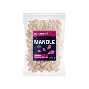 Allnature Mandle loupané pražené solené 100 g