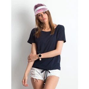 Women´s navy blue cotton t-shirt