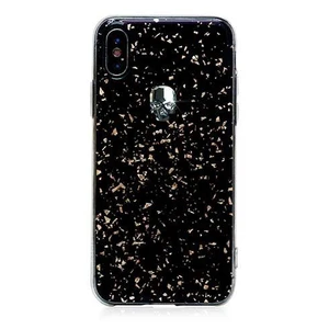 Swarovski kryt Treasure pre iPhone XS/X - Black Galaxy/Silver Skull