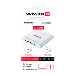 Swissten hálózati notebook adapter MacBooky, 87W, PD3.0 & QC3.0 PPS