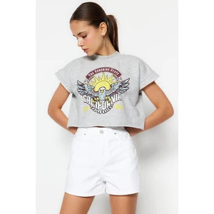 Trendyol White Denim Shorts