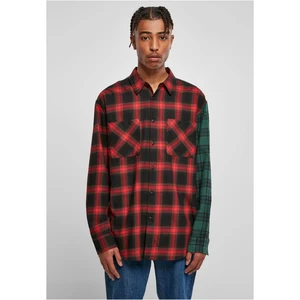 Oversized Shirt Mix Check Black/Red/Green